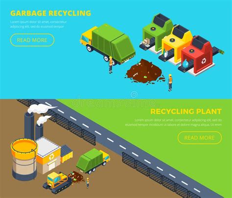 Garbage Recycling Infographic Set Stock Vector Illustration Of