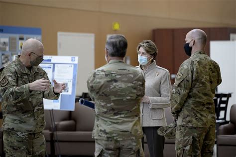 Secretary Barrett Views AFMC Missions In Action During COVID 19 Air