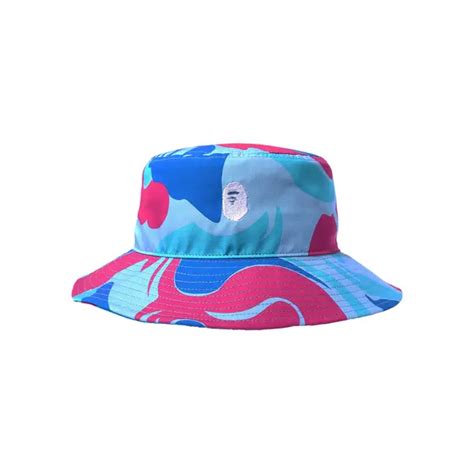 Bape Marble Camo Bucket Hat Blue Editorialist