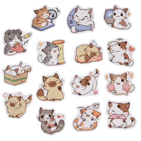 Japanese Kawaii Crafts Sticker Set 45 Cute Cat India Ubuy