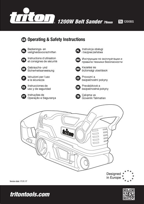 TRITON TA1200BS OPERATING/SAFETY INSTRUCTIONS MANUAL Pdf Download | ManualsLib