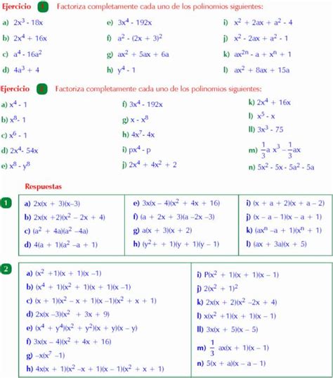 FACTORIZACION DEL TRINOMIO Ax2 Bx C POR ASPA EJEMPLOS Y EJERCICIOS