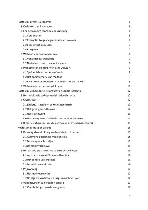 Smv Economie Deel 1 L Samenvatting Hoofdstuk 1 Wat Is Economie