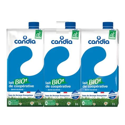 Lait Demi Cr M St Rilis Uht Bio Candia Le Lot De Briques De L