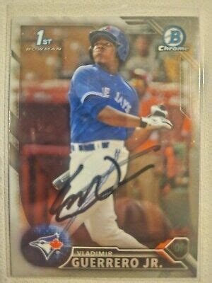 Vladimir Guerrero Jr Bowman Chrome Prospects St Bowman Auto In