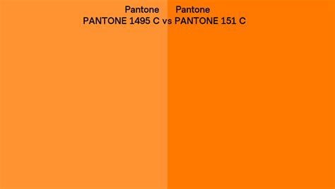 Pantone 1495 C Vs Pantone 151 C Side By Side Comparison