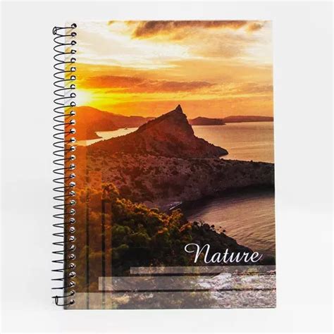 Juego De 6 Cuadernos Nature Spiral 96 Hojas Tapa Dura 1 Unidad