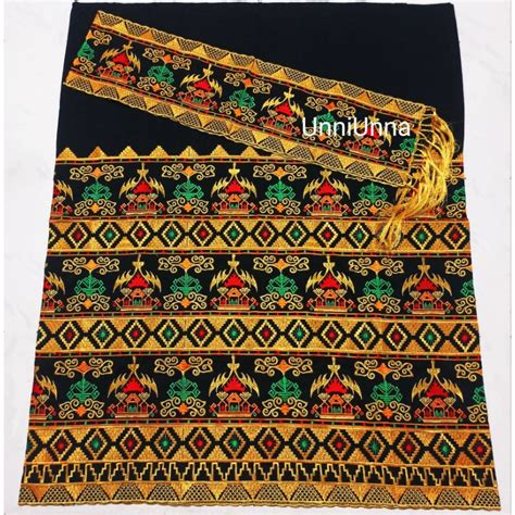 Jual Tapis Bordir Tingkat Kain Etnik Songket Khas Lampung Sarung