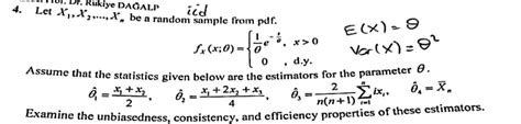 Solved Let X X Dots Xn Be A Random Sample From Chegg