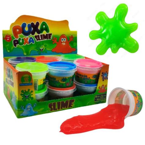 Kit Caixa 12un Slime Atacado Massinha Massa De Modelar Gel Balcão