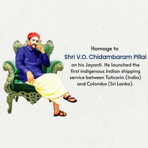 V. O. Chidambaram Pillai Jayanti Photos and poster | Brands.live