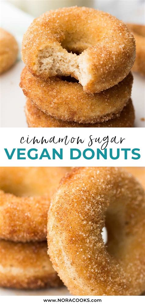 Cinnamon Sugar Vegan Donuts Nora Cooks