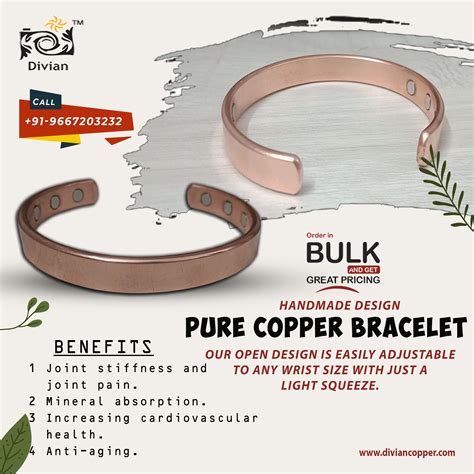 Handmade Pure Copper Bracelet in 2025 | Copper bracelet benefits, Copper bracelet, Copper