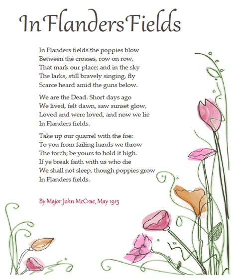 In Flanders Fields Printable – Raising Jordans