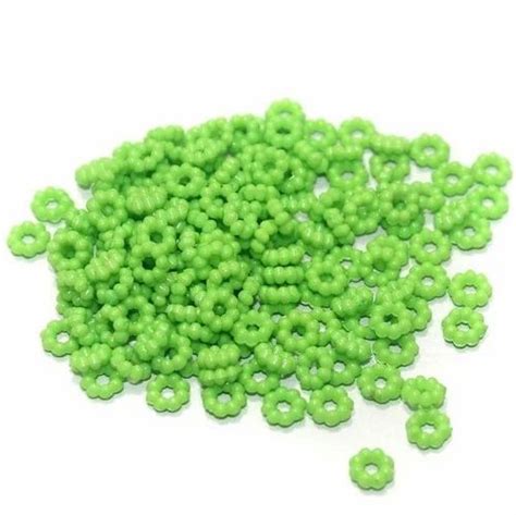 Gm Acrylic Chakri Beads Green Mm At Rs Acrylic Beads Id