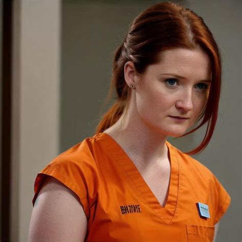 Bonnie Wright In Prison Wearing Orange Scrubs Prison Openart