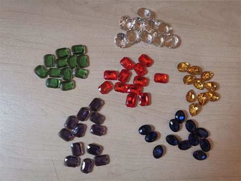 Board Games Glass Precious Stone Jewel Tokens For Splendor And Others