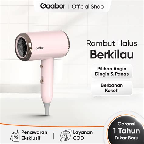 Jual Gaabor Hair Dryer Pengering Rambut Profesional Cahaya Biru Anion