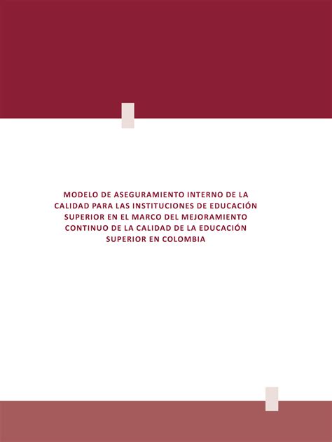 Acreditacion Instituciones Modelo De AseguraMiento Interno De La