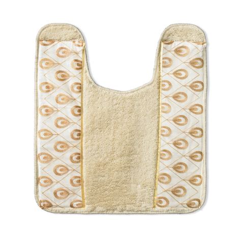 Seraphina Bath Contour Elegant Bath Rug Beige Gold Catherines