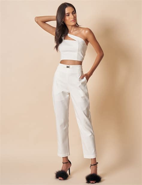 Cropped Alfaiataria Kvit Off White Sostiqs