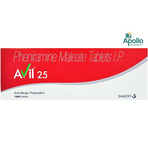 Avil 25 Tablet Uses Side Effects Price Apollo Pharmacy