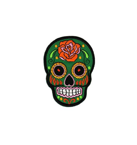 Ae Parche De Calavera Mexicana Verde Tatuaje Calavera Parche