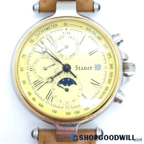 Stauer Moon Phase Automatic Men S Chronograph Watch Tw