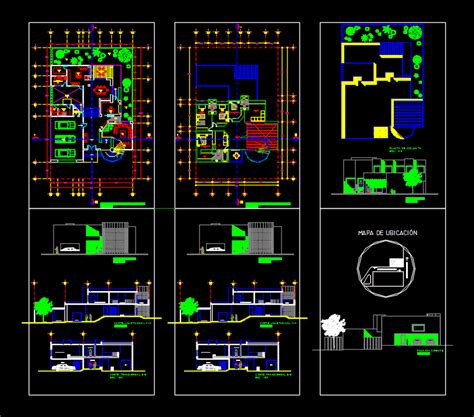 Vista Superior Arquitectonica Tipo Medio Alto Niveles En Autocad