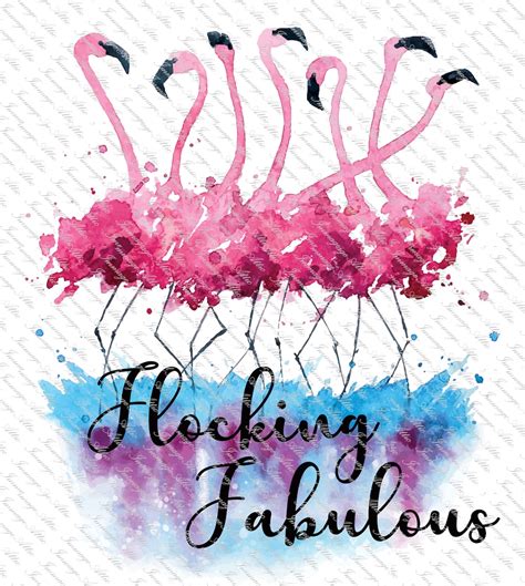 Flocking Fabulous Flamingo Waterslide Decal Clear READY TO USE Live