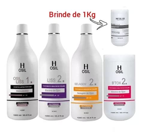 Kit Progressiva Selagem Botox Shampoo Detox E Mascara