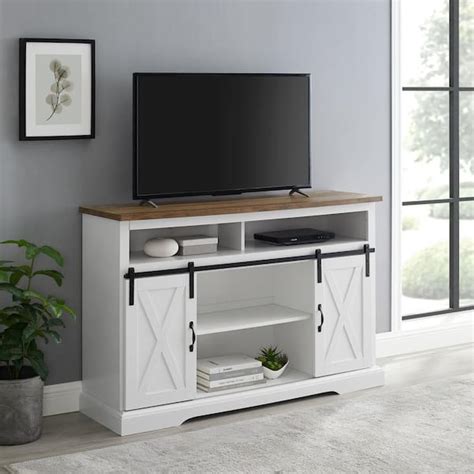 Walker Edison Furniture Company In White Reclaimed Barnwood Tv