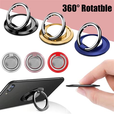 Magnetic Phone Finger Ring Holder Universal Luxury Rotatable Mobile