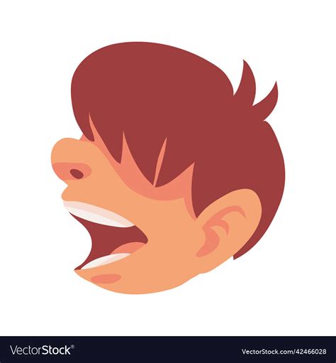 Boy face open mouth Royalty Free Vector Image - VectorStock