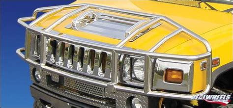 Hummer H2 Realwheels Brush Guard Over The Hood Wrap Around Polished Stainless Steel 1pc