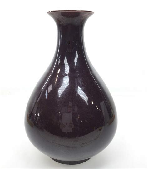 Lot Vintage Chinese Oxblood Ceramic Centerpiece Vase