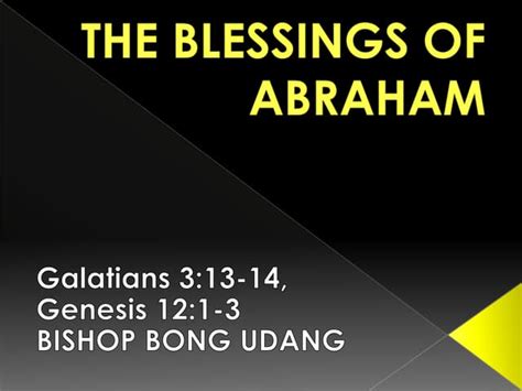 The Blessings Of Abraham Ppt