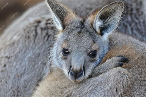 Premium Photo Kangaroo Joey Nestled In Its Mothers Pouch Experience