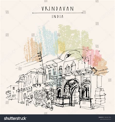 52 Line Art Vrindavan Images, Stock Photos, and Vectors | Shutterstock