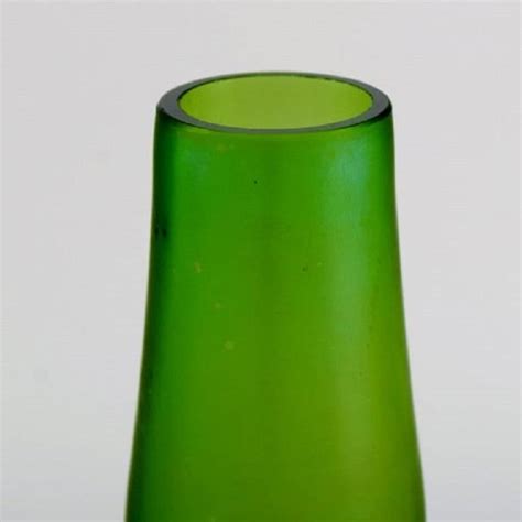 Pallme König Art Nouveau Vase In Green Mouth Blown Art Glass Approx 1910 For Sale At 1stdibs