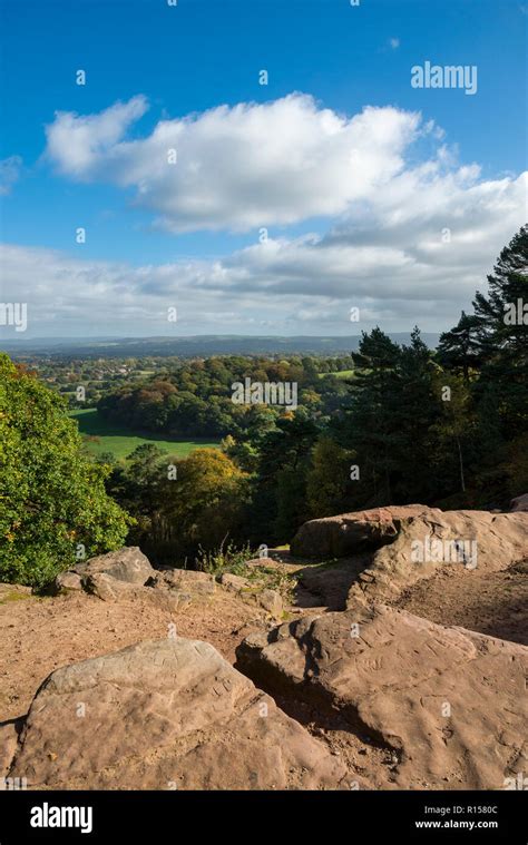 Beautiful View Of Cheshire Countryside From Stormy Point Alderley Edge