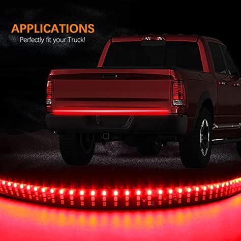 Doxmall 60 Led Triple Truck Tailgate Light Flexible Silicone Bar Strip