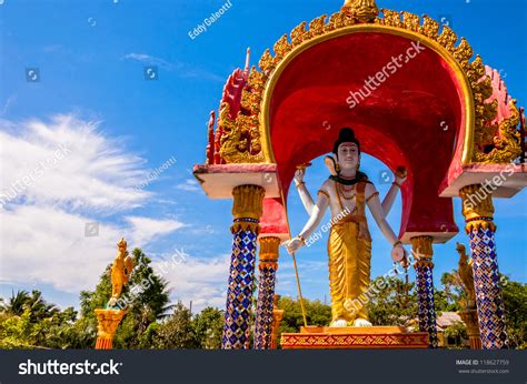 Lord Shiva Statue Buddhist Temple Koh Stock Photo 118627759 Shutterstock