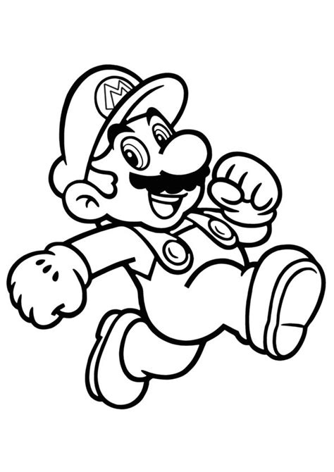 Descarga Este Dibujo Para Colorear De Super Mario Corriendo Cliparts