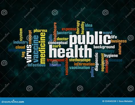 Word Cloud With Public Health Concept Create With Text Only Stock Illustration Illustration Of