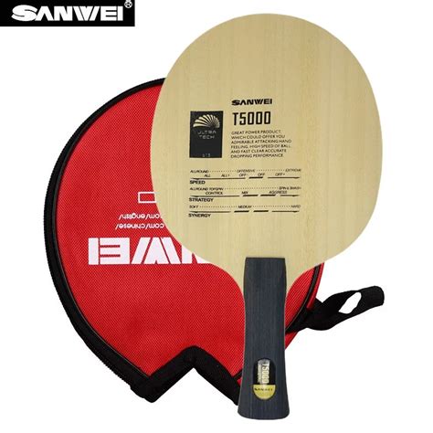 Sanwei Pala De Tenis De Mesa T Pala De Carbono Con Bolsa Raqueta De