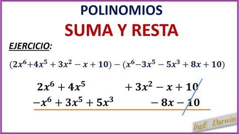 Suma Y Resta Entre Polinomios Youtube