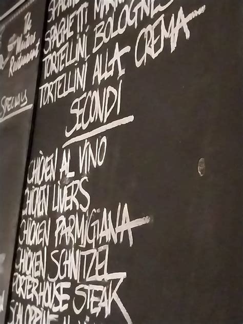 Menu at The Waiters Restaurant, Melbourne