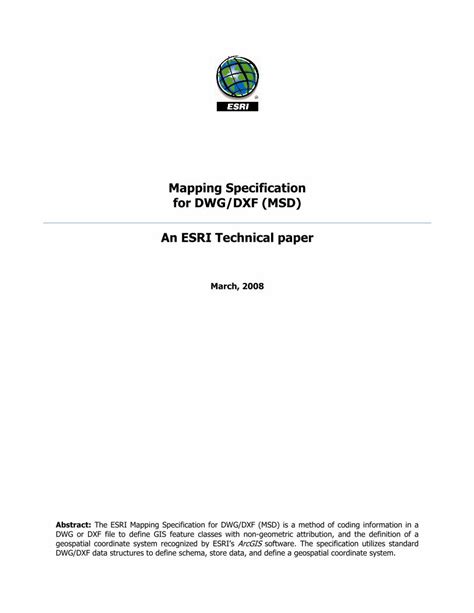 Pdf Mapping Specification For Dwg Dokumen Tips