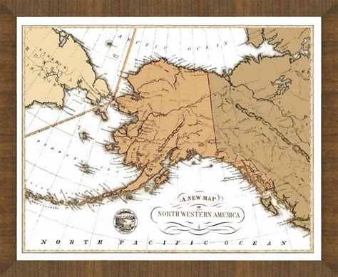 Old Map of Alaska A Great Framed Map That s Ready to Hang